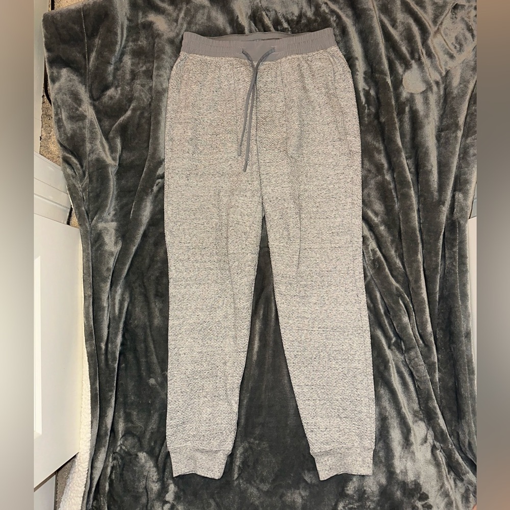 Lululemon textured double knit cotton jogger , heathered medium grey - M
